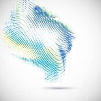 Abstract halftone dots design vector