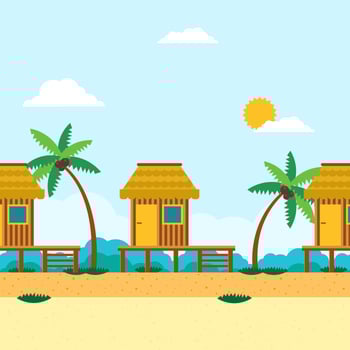 Beach Resort Illustration vector