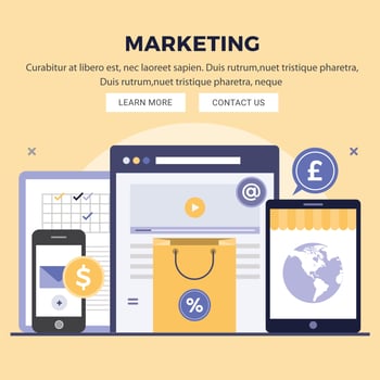 Vector Digital Marketing Design Illustration