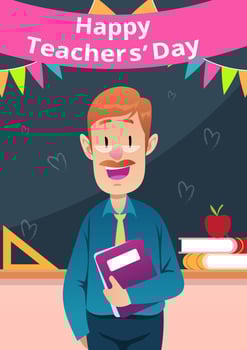 Happy Teachers Day Celebration vector