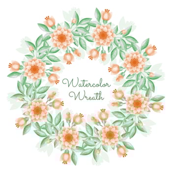 Vector Watercolor Wreath