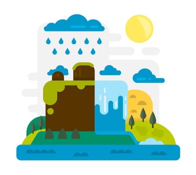 Flat Nature Landscape vector