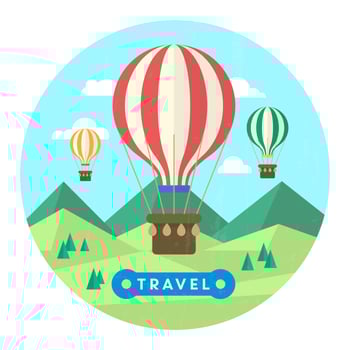 Hot Air Balloon Illustration vector