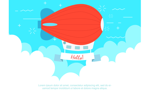 Dirigible Message Templates vector