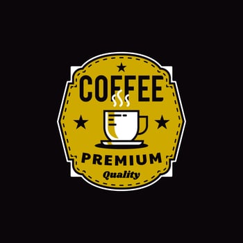 Coffee Shop Logo Badge vector