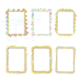 Simple Retro Frame Set vector