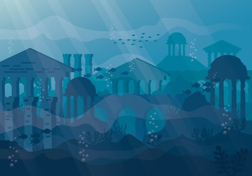 City of Atlantis Illustration vector