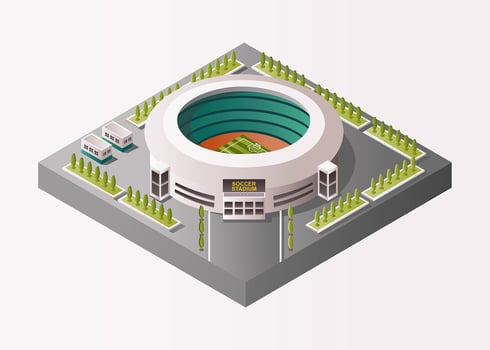 Isometric Soccer Stadium vector