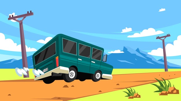 Landscape Dirt Road Trip Vector