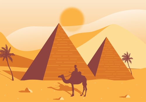 Egypt Pyramids Vector Design