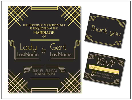 Wedding Card Invitation Vector