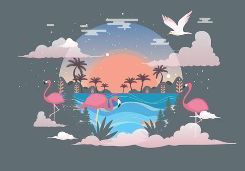 Tropical Landscape Vol 3 Vector