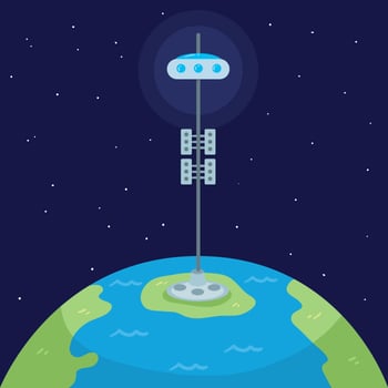 Space Elevator Vector