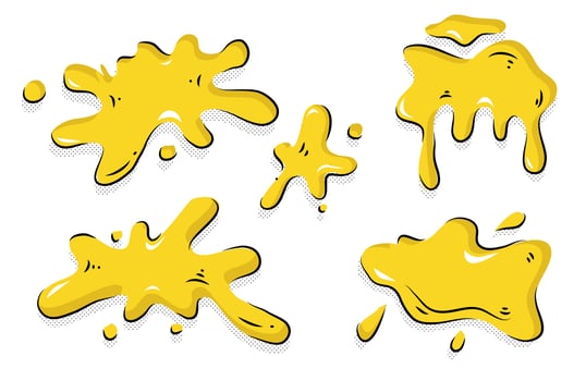 Inkblot Hand Drawn Cartoon Comic Style Vector Pack