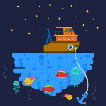 Deep Sea Fishing vector