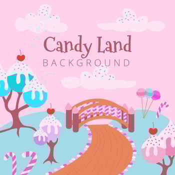 Sweet Candy Land Background vector