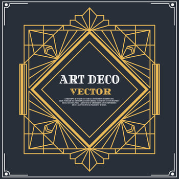 Art Deco Label Vector