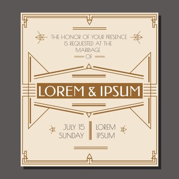 Wedding Card Invitation Vector