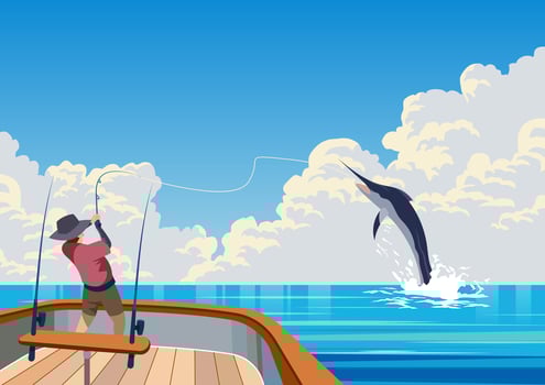 Deep Sea Fishing vector
