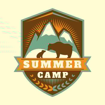 summer camp patch vector