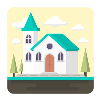 Flat Church vector