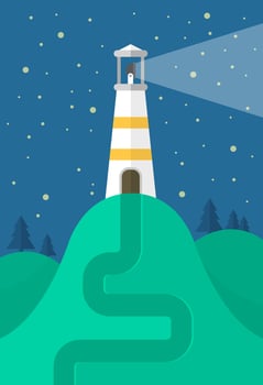 Flat Lighthouse vector