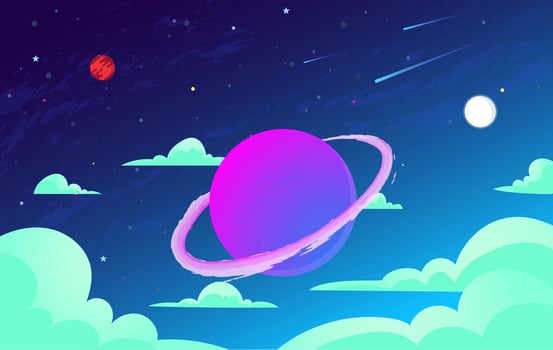 Vector Abstract Space Illustration