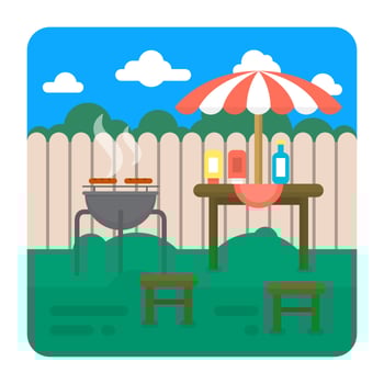 Backyard Grill vector