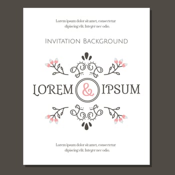 Vintage Invitation Template Vector