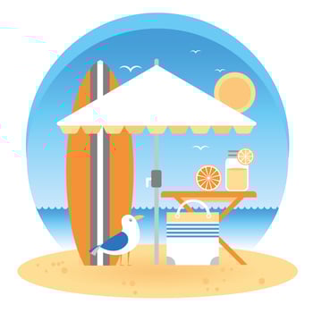 Vector Summer Vacation Illustration