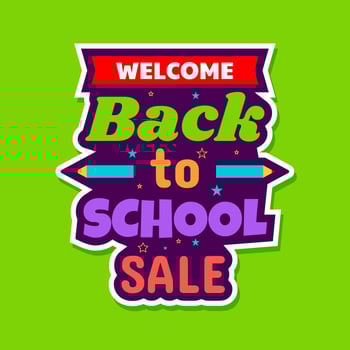 Back to school sale poster vector