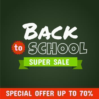 Back to School Super Sale vector