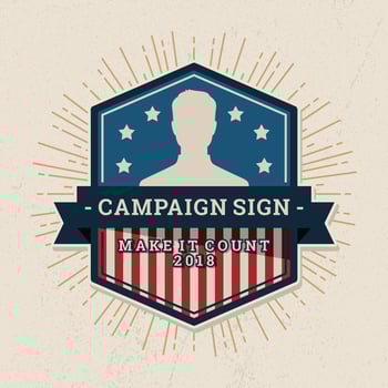 Campaign Sign Label vector