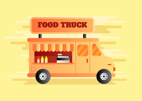 Food Truck Vector Illustration