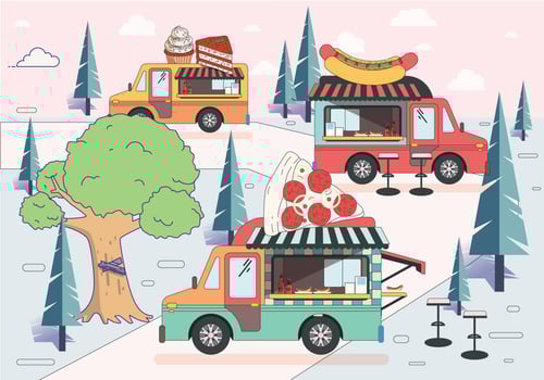 Food Truck Festival Vector