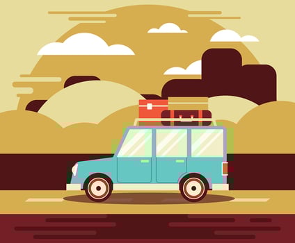 Road Trip Illustration vector