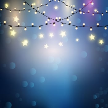 Christmas lights background vector