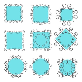 Cute hand drawn frames  vector