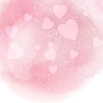 Watercolor hearts background  vector