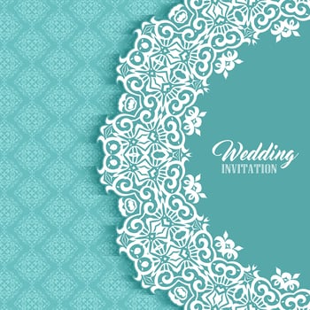 Decorative invitation background vector