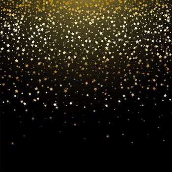 Gold star confetti background  vector