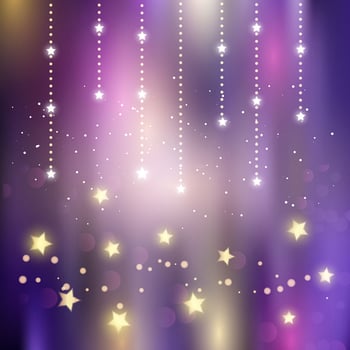 Christmas magical stars background vector