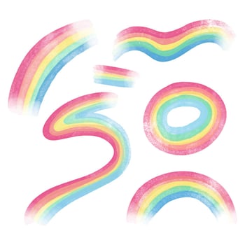 Cute Rainbow Shapes Collection vector