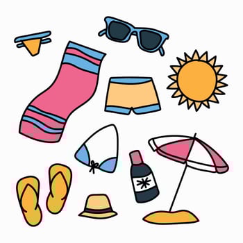 Beach Lover Stuff vector