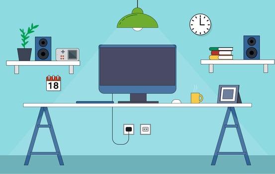 Vector Office Desktop Illustration