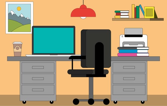 Vector Office Desktop Illustration