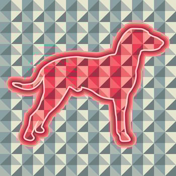 abstract dog vector