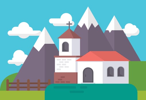 Old Church Illustration vector