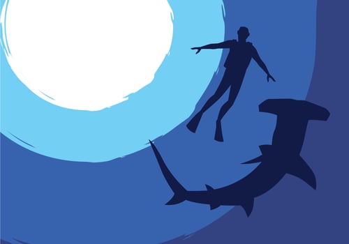 Scuba Diver Silhouette vector
