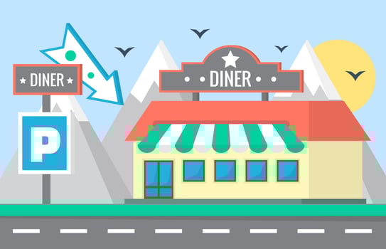 Flat Restaurant vector